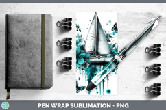 GorgeousTeal Drips BS02 Pen Wrap design.