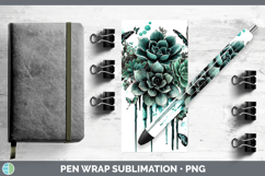 GorgeousTeal Drips BS02 Pen Wrap design.