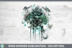 GorgeousTeal Drips BS02 Wind Spinner design.