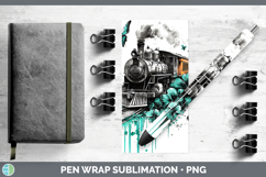 GorgeousTeal Drips BS02 Pen Wrap design.