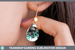 GorgeousTeal Drips BS02 Teardrop Earrings design.