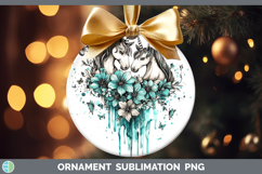 GorgeousTeal Drips BS02 Ornament design.