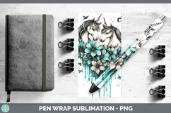 GorgeousTeal Drips BS02 Pen Wrap design.