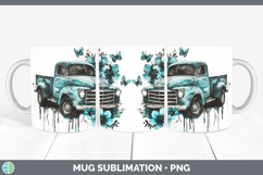 GorgeousTeal Drips BS02 Mug Wrap design.