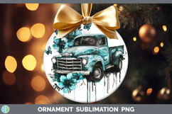 GorgeousTeal Drips BS02 Ornament design.