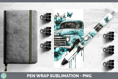 GorgeousTeal Drips BS02 Pen Wrap design.