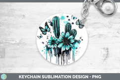 GorgeousTeal Drips Keychain design.