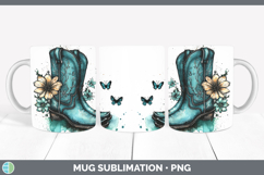 GorgeousTeal Drips Mug Wrap design.