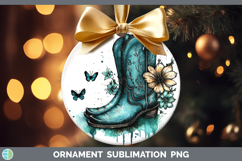 GorgeousTeal Drips Ornament design.