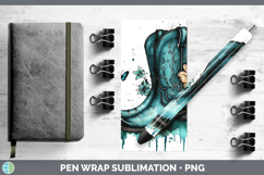 GorgeousTeal Drips Pen Wrap design.