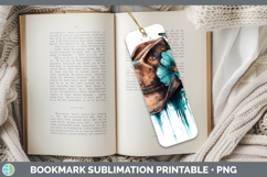 GorgeousTeal Drips Bookmark design.