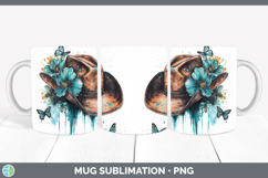 GorgeousTeal Drips Mug Wrap design.