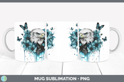 GorgeousTeal Drips Mug Wrap design.