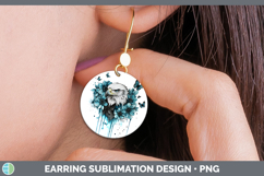 GorgeousTeal Drips Round Earrings design.