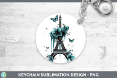 GorgeousTeal Drips Keychain design.