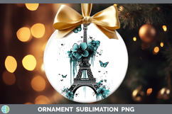 GorgeousTeal Drips Ornament design.