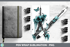 GorgeousTeal Drips Pen Wrap design.