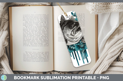 GorgeousTeal Drips Bookmark design.