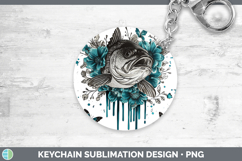 GorgeousTeal Drips Keychain design.