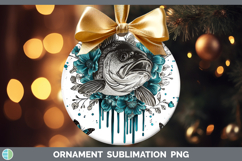 GorgeousTeal Drips Ornament design.