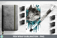 GorgeousTeal Drips Pen Wrap design.