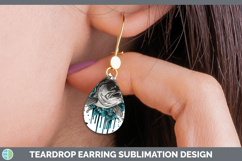 GorgeousTeal Drips Teardrop Earrings design.