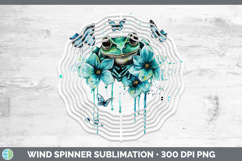 GorgeousTeal Drips Wind Spinner design.