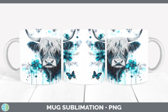 GorgeousTeal Drips Mug Wrap design.
