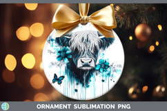 GorgeousTeal Drips Ornament design.