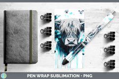 GorgeousTeal Drips Pen Wrap design.