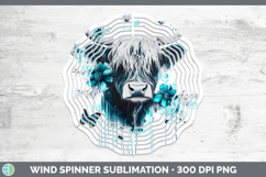 GorgeousTeal Drips Wind Spinner design.