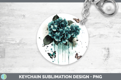 GorgeousTeal Drips Keychain design.