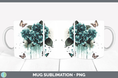 GorgeousTeal Drips Mug Wrap design.