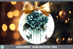 GorgeousTeal Drips Ornament design.