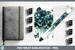 GorgeousTeal Drips Pen Wrap design.