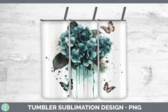 GorgeousTeal Drips Tumbler design.