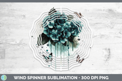 GorgeousTeal Drips Wind Spinner design.