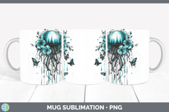 GorgeousTeal Drips Mug Wrap design.