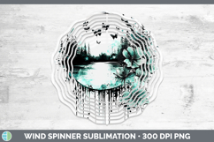 GorgeousTeal Drips Wind Spinner design.