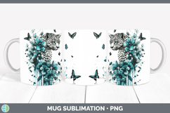 GorgeousTeal Drips Mug Wrap design.