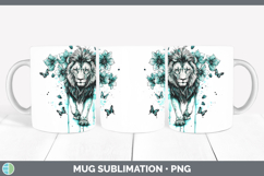 GorgeousTeal Drips Mug Wrap design.