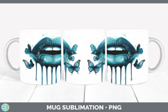 GorgeousTeal Drips Mug Wrap design.
