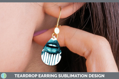 GorgeousTeal Drips Teardrop Earrings design.
