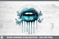 GorgeousTeal Drips Wind Spinner design.