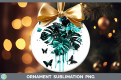 GorgeousTeal Drips Ornament design.