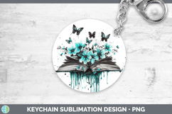 GorgeousTeal Drips Keychain design.
