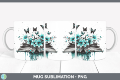 GorgeousTeal Drips Mug Wrap design.