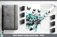 GorgeousTeal Drips Pen Wrap design.