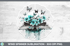 GorgeousTeal Drips Wind Spinner design.