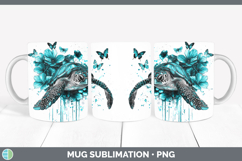 GorgeousTeal Drips Mug Wrap design.